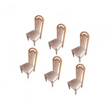Set 6 scaune Ileana lemn masiv fag, tapitat, 110x50x46 cm