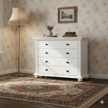 Comoda lemn masiv Mona, 4 sertare, 110x45x91,5 cm