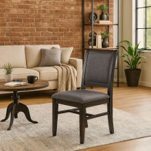 Scaun Danilov, lemn masiv fag, culoare wenge-maro, tapitat